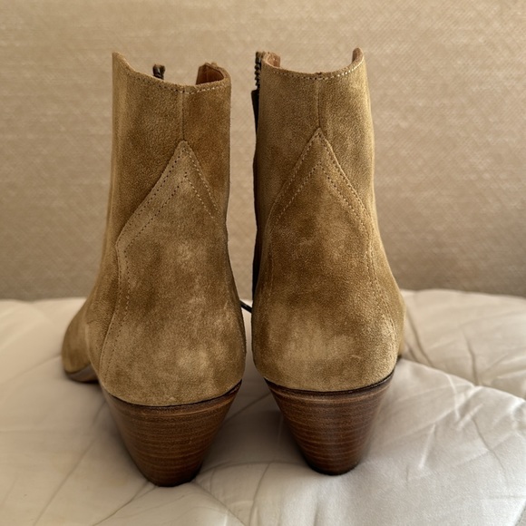 Isabel Marant sage moss colored suede ankle western boots size 40 / 9 new no box - Picture 8 of 10